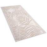 Outdoor Teppich beige 60 x 105 cm Palmenmuster Kurzflor KOTA