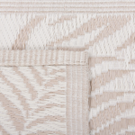 Outdoor Teppich beige 60 x 105 cm Palmenmuster Kurzflor KOTA