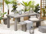 Gartentisch TARANTO 180 cm 90 cm Beton Grau