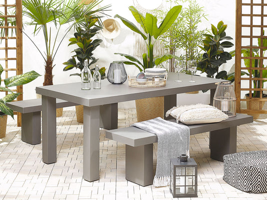 Gartentisch TARANTO 180 cm 90 cm Beton Grau