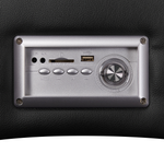 Chaiselongue Kunstleder mit Bluetooth Lautsprecher USB-Port schwarz SIMORRE