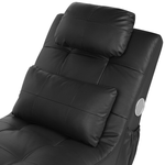Chaiselongue Kunstleder mit Bluetooth Lautsprecher USB-Port schwarz SIMORRE