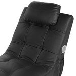 Chaiselongue Kunstleder mit Bluetooth Lautsprecher USB-Port schwarz SIMORRE
