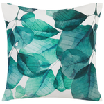 Gartenkissen 2er Set TREBBO Pflanzenmuster 45 x 45 cm Blaugrün