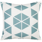 Gartenkissen 2er Set RIGOSA Geometrisches Muster 45 x 45 cm Hellblau