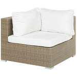 Lounge Set mit Tisch 8-Sitzer MAESTRO modular Polyrattan Hellbraun