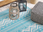 Outdoor Teppich türkis 120 x 180 cm geometrisches Muster NAGPUR