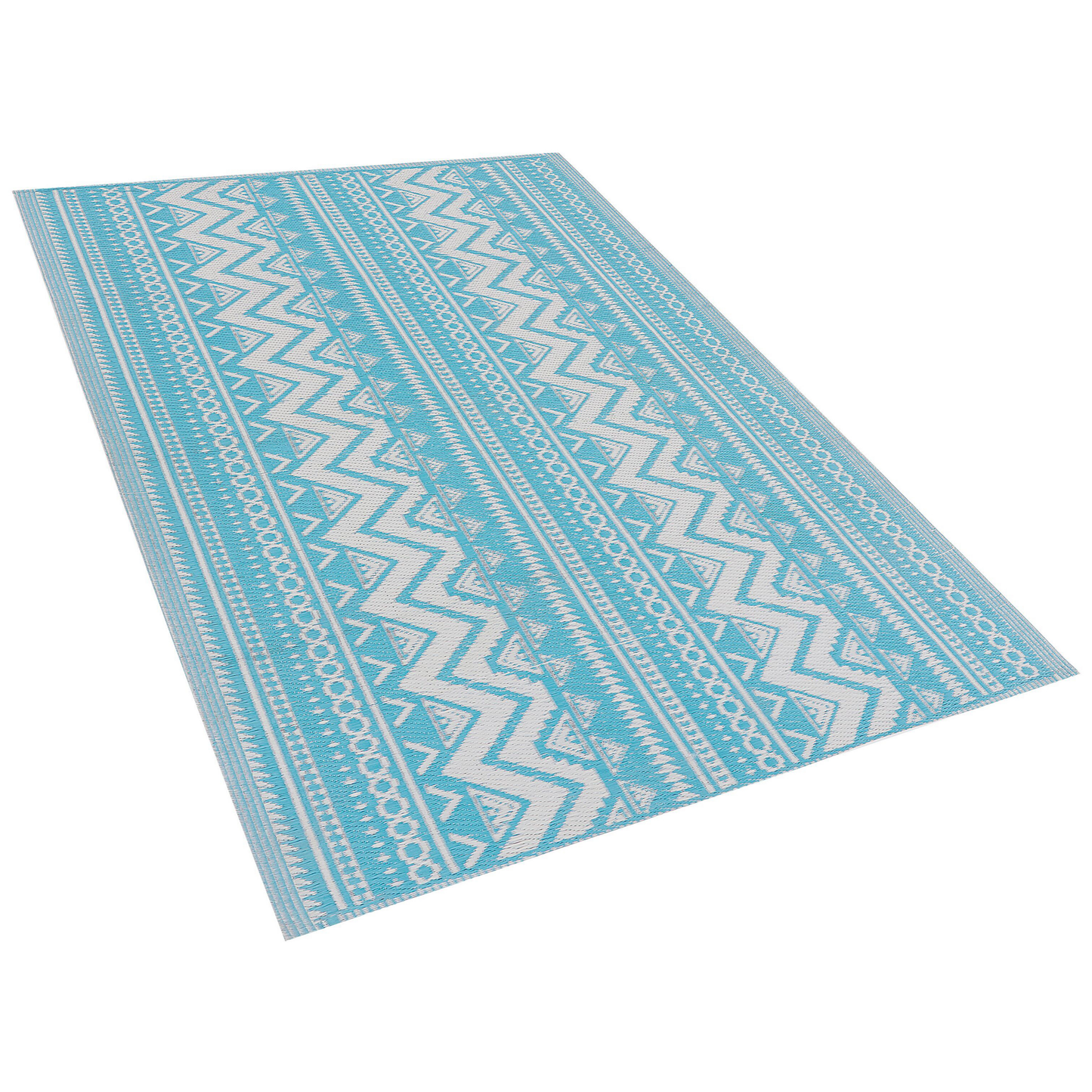 Outdoor Teppich türkis 120 x 180 cm geometrisches Muster NAGPUR