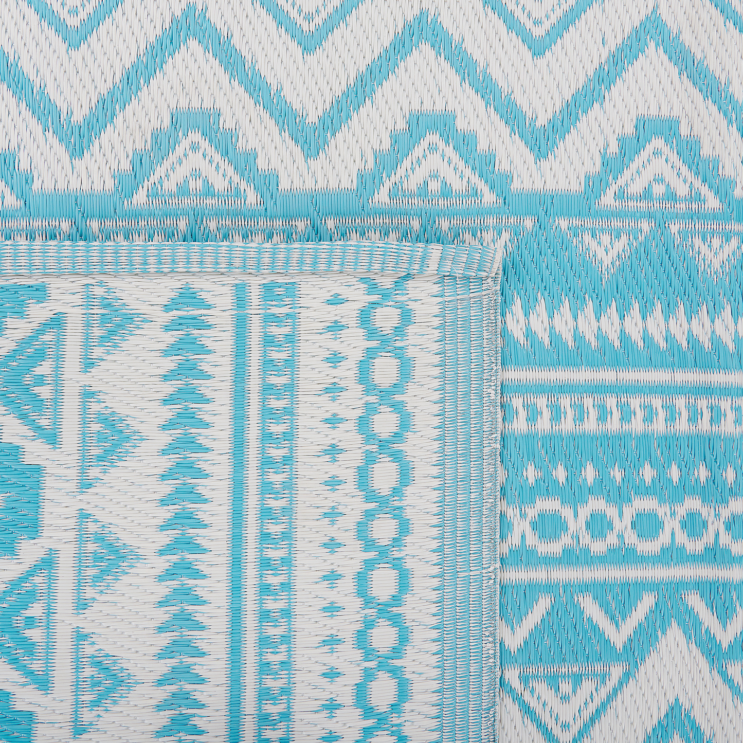 Outdoor Teppich türkis 120 x 180 cm geometrisches Muster NAGPUR