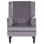 Sessel SANDSET Samtstoff Grau