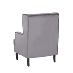 Sessel SANDSET Samtstoff Grau