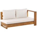 Garten Ecksofa 5-Sitzer MARETTIMO linksseitig zertifiziertes Akazienholz Braun