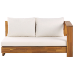 Garten Ecksofa 5-Sitzer MARETTIMO linksseitig zertifiziertes Akazienholz Braun
