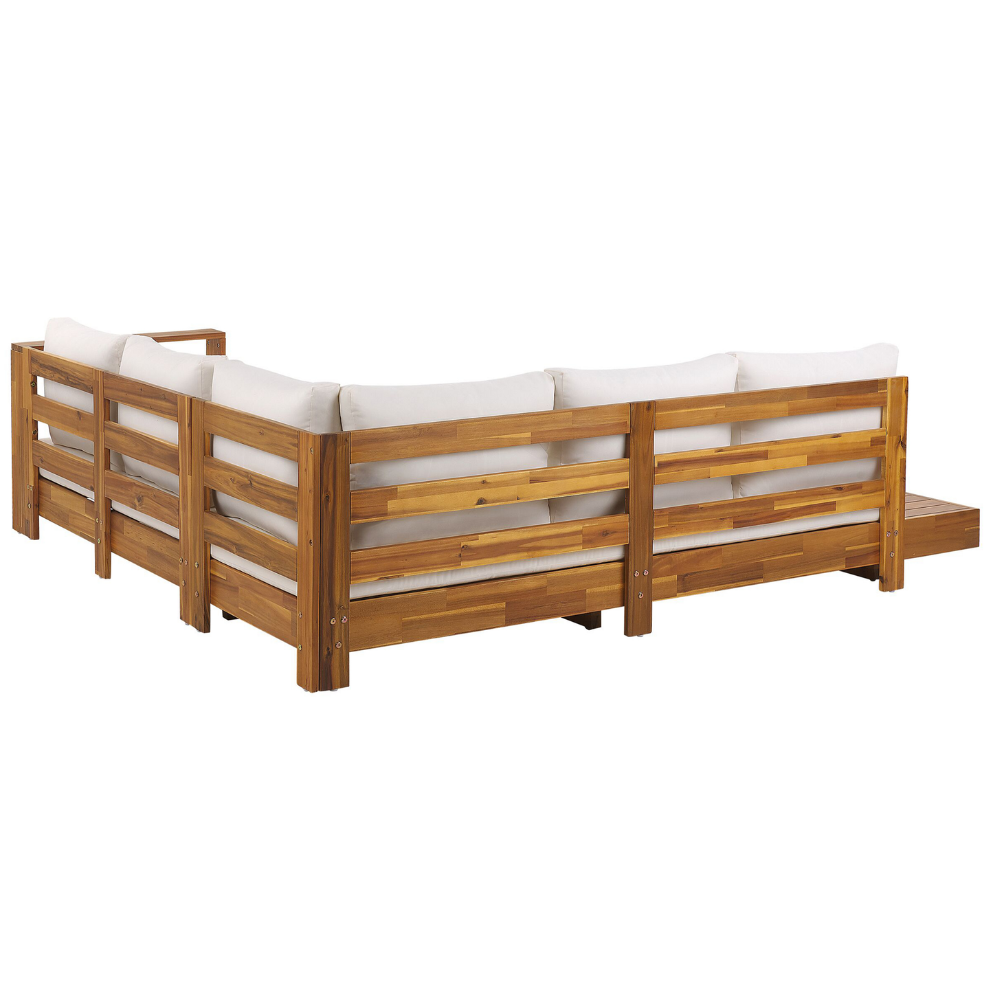 Garten Ecksofa 5-Sitzer MARETTIMO linksseitig zertifiziertes Akazienholz Braun