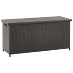 Aufbewahrungsbox MODENA Polyrattan 126 cm 46 cm Braun