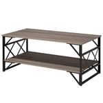 Couchtisch Holzoptik taupe rechteckig BOLTON