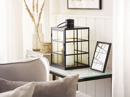 Laterne BINTAN Metall 33 cm Schwarz