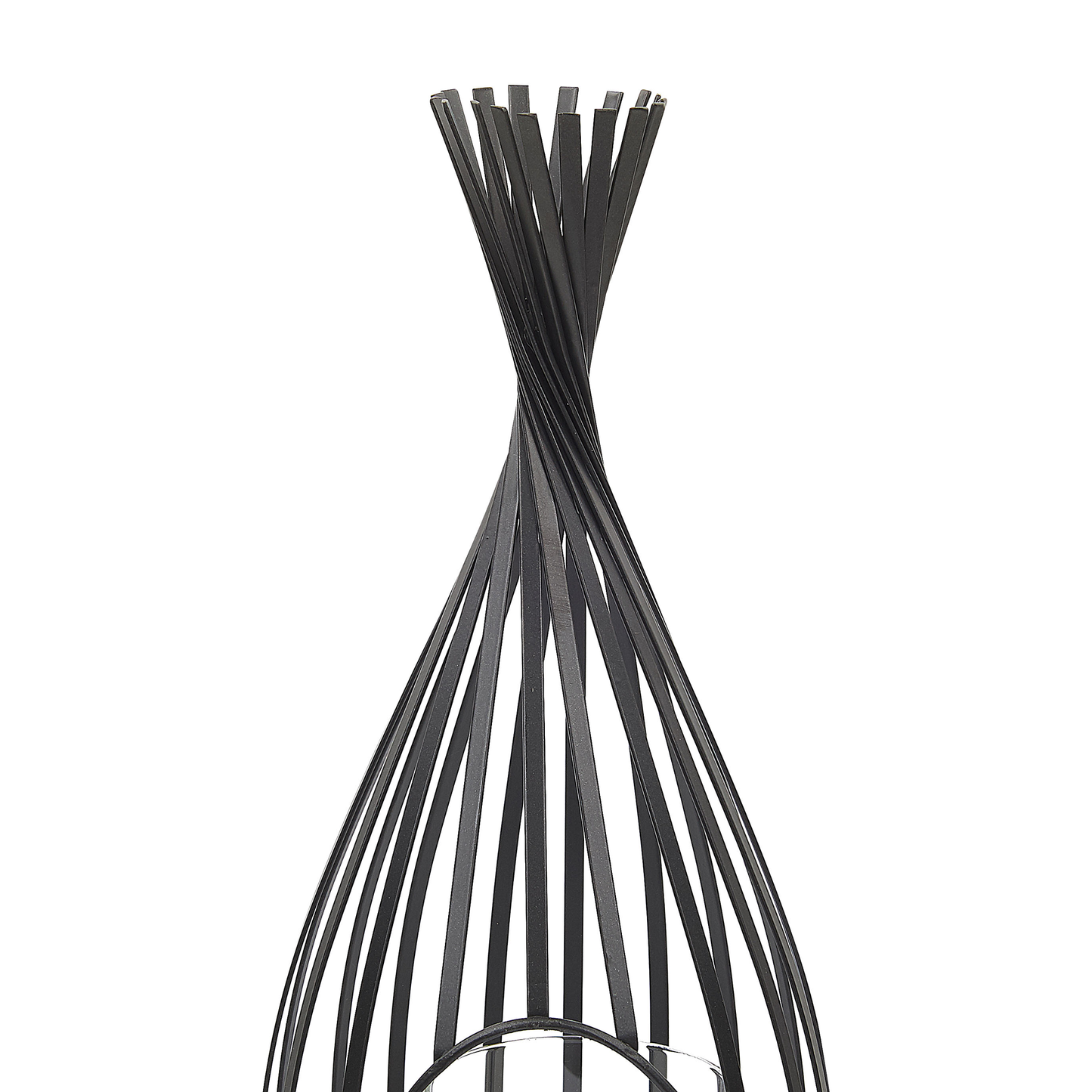 Windlichtsäulen LOMBOK Metall 38 cm Schwarz