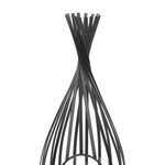 Windlichtsäulen LOMBOK Metall 38 cm Schwarz