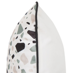 Dekokissen 2er Set LAVENDER Samtstoff 45 x 45 cm Weiss Terrazzo Optik