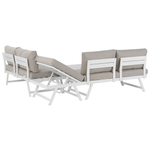 Garten Ecksofa mit Tisch 5-Sitzer COCCORINO Metall Taupe