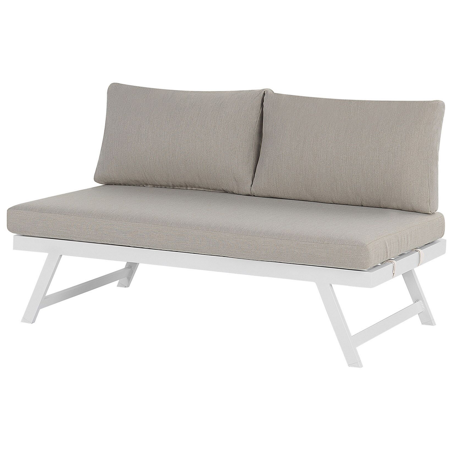 Garten Ecksofa mit Tisch 5-Sitzer COCCORINO Metall Taupe