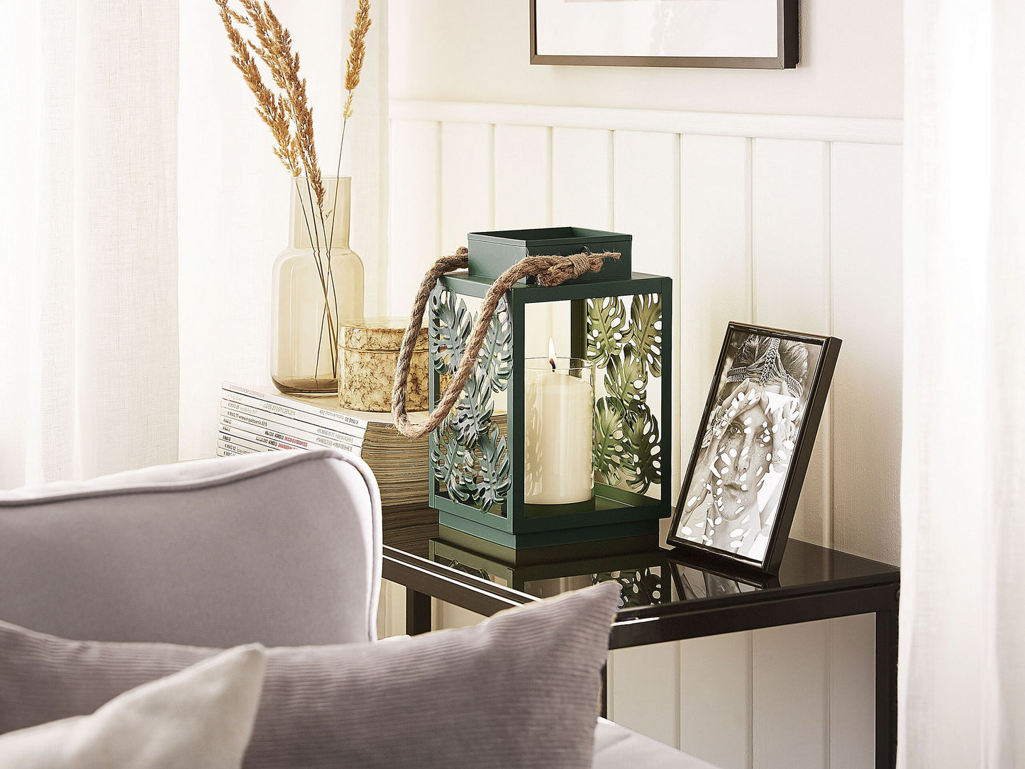 Laterne UNIMAK Metall 25 cm Grün