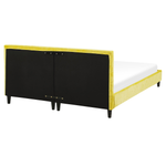 Bett mit Lattenrost Samtstoff FITOU 160 x 200 cm Gelb