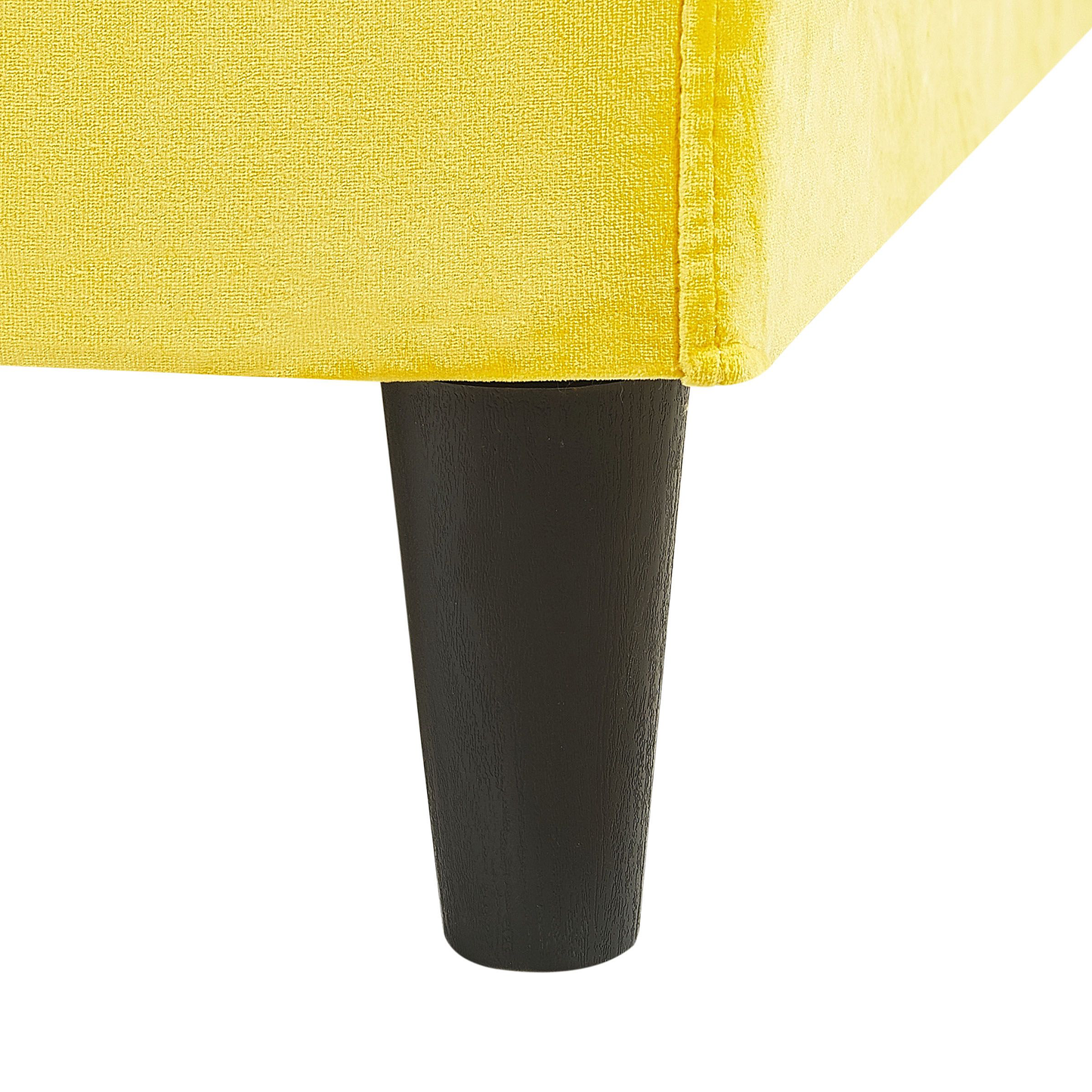 Bettrahmenbezug Samtstoff FITOU 160 x 200 cm Gelb