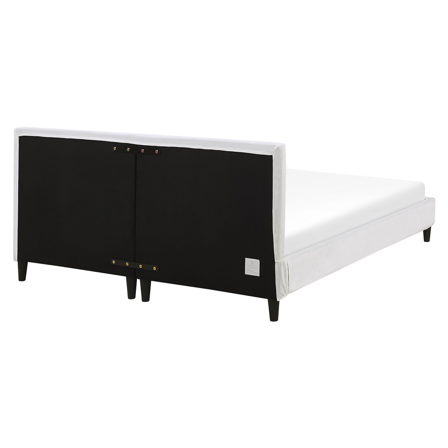 Bett mit Lattenrost Samtstoff FITOU 160 x 200 cm Weiss