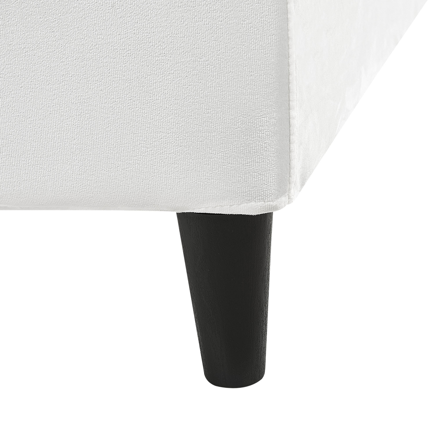 Bettrahmenbezug Samtstoff FITOU 160 x 200 cm Weiss