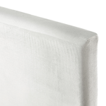 Bettrahmenbezug Samtstoff FITOU 160 x 200 cm Weiss
