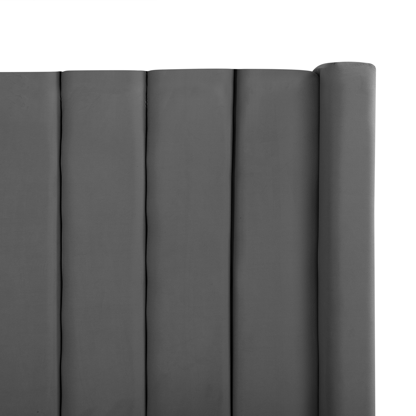 Bett mit Stauraumbank Samtstoff NOYERS 140 x 200 cm Grau