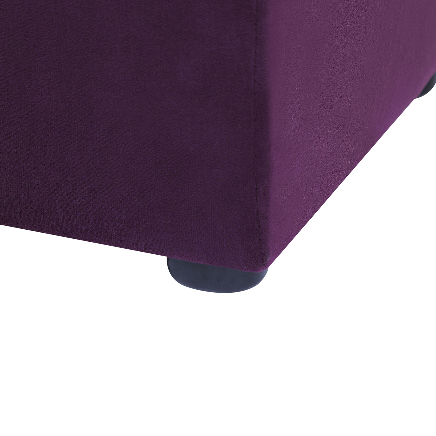 Bett mit Stauraumbank Samtstoff NOYERS 140 x 200 cm Purpur