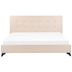 Bett mit Lattenrost Stoff AMBASSADOR 180 x 200 cm Beige