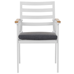 Set mit 4 Stühlen und Sitzkissen CAVOLI Metall Grau