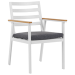 Set mit 4 Stühlen und Sitzkissen CAVOLI Metall Grau