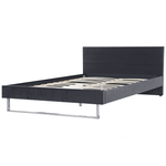 Bett mit Lattenrost Samtstoff BELLOU 180 x 200 cm Dunkelgrau