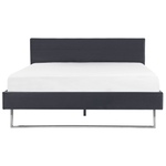 Bett mit Lattenrost Samtstoff BELLOU 180 x 200 cm Dunkelgrau