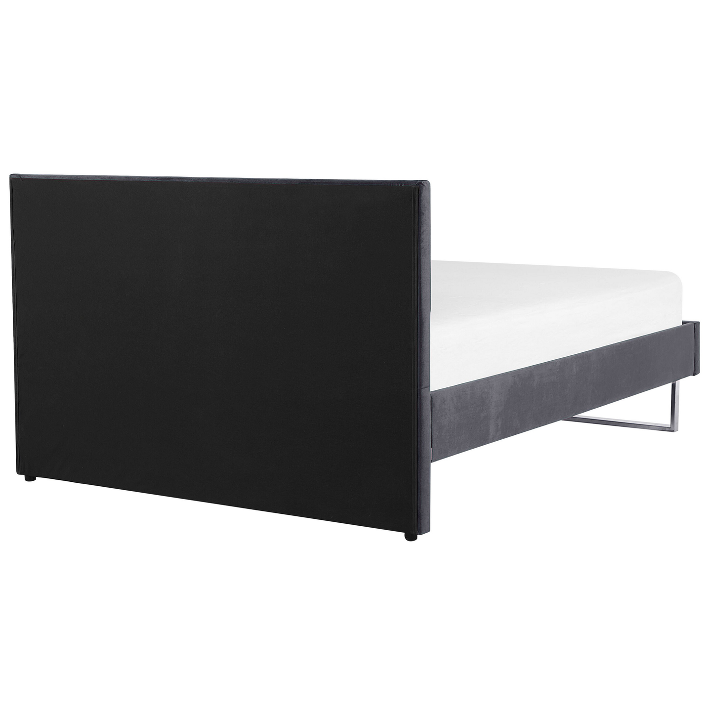 Bett mit Lattenrost Samtstoff BELLOU 180 x 200 cm Dunkelgrau