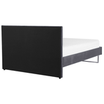 Bett mit Lattenrost Samtstoff BELLOU 180 x 200 cm Dunkelgrau