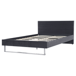 Bett mit Lattenrost Samtstoff BELLOU 160 x 200 cm Dunkelgrau