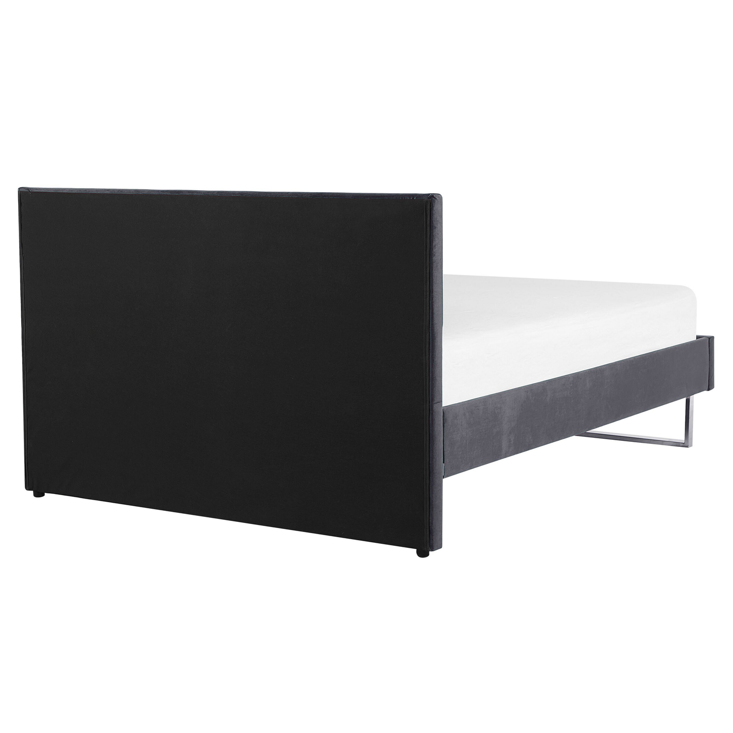 Bett mit Lattenrost Samtstoff BELLOU 160 x 200 cm Dunkelgrau