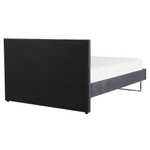 Bett mit Lattenrost Samtstoff BELLOU 160 x 200 cm Dunkelgrau