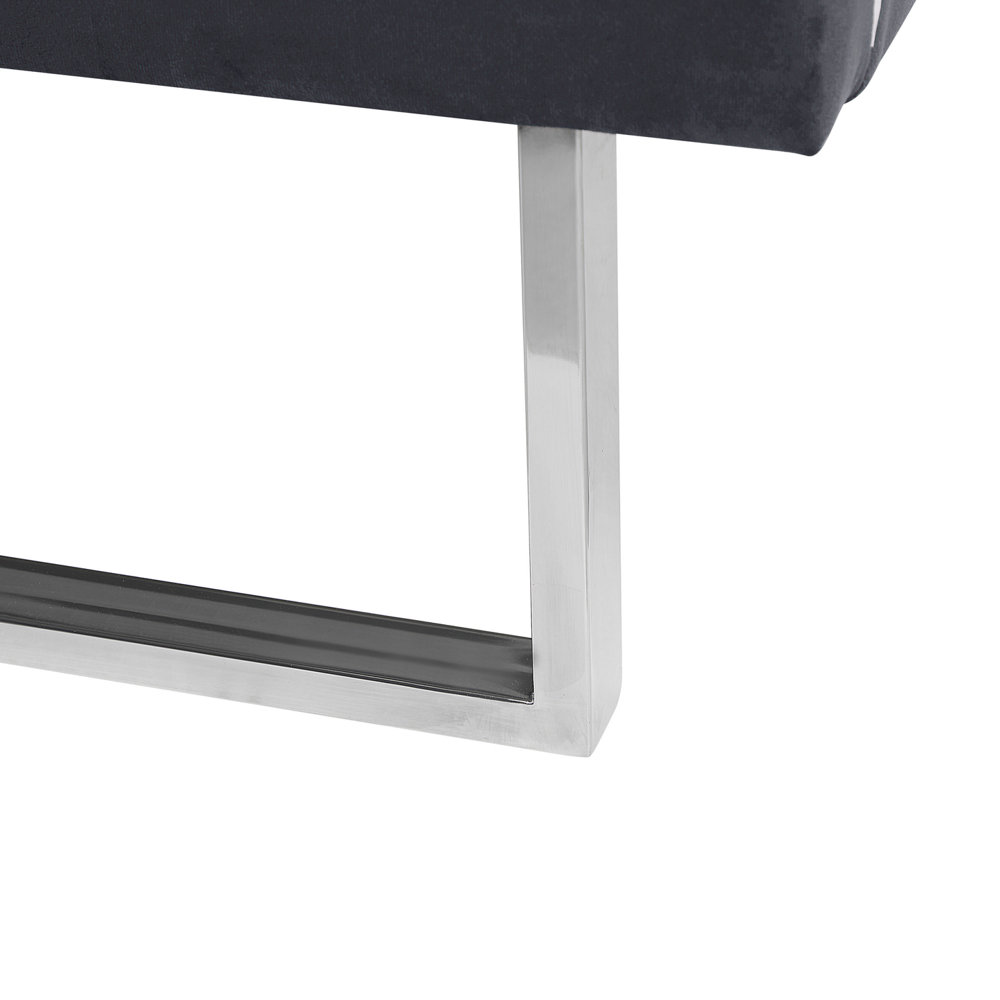 Bett mit Lattenrost Samtstoff BELLOU 160 x 200 cm Dunkelgrau