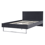 Polsterbett Samtstoff grau 140 x 200 cm Lattenrost BELLOU