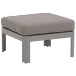 Garten Ecksofa mit Ottomane 5-Sitzer FERENTINO modular Metall Grau