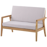 Lounge Set mit Tisch 4-Sitzer PALLANO Akazienholz Taupe