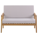Lounge Set mit Tisch 4-Sitzer PALLANO Akazienholz Taupe