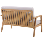 Lounge Set mit Tisch 4-Sitzer PALLANO Akazienholz Taupe